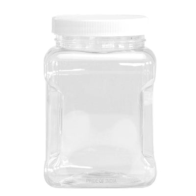 Clear PET Plastic Grip Dry/Liquid Food Storage Jars w/ Caps (Food Grade - BPA Free)