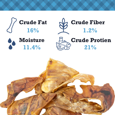 Country Living Whole Pig Ears Dog Treats – 100% Natural, Premium Pork Chews for Dental Care – (15-Pack)