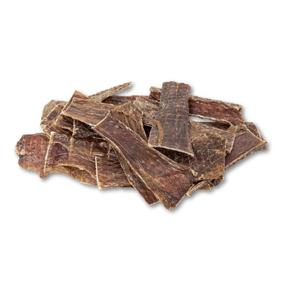 All-Natural Beef Gullet Flats Dog Treats – Nutritious Beef Strips – 6 Inches (12-Pack)