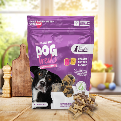 JoJo Good Chews Peanut Butter & Jelly Soft Chew Dog Treats